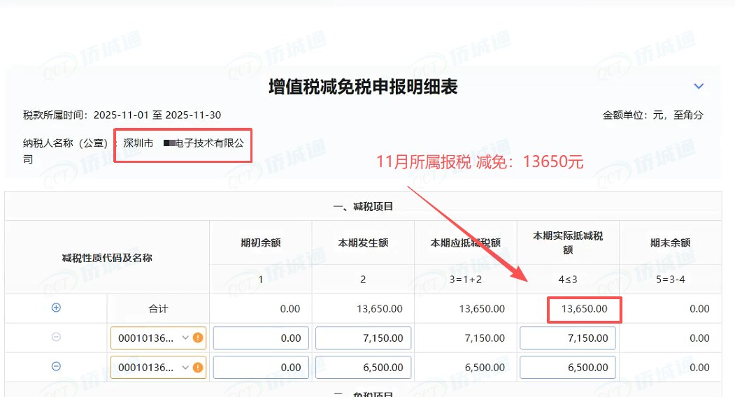 深圳《税务事项通知书》凭证，金额 13,650.00 元，客户名称与纳税人识别号已脱敏