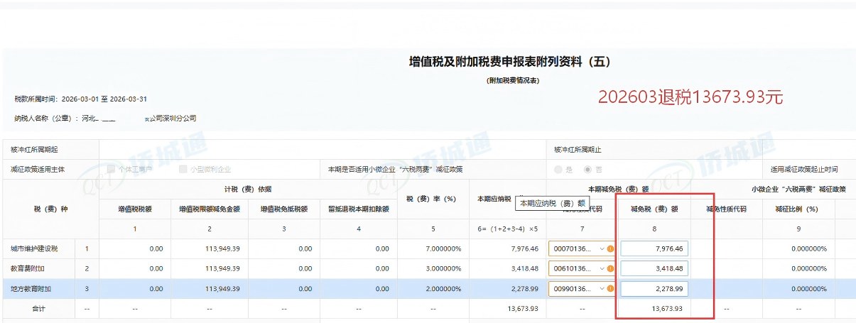 深圳《税务事项通知书》凭证，金额 13,673.93 元，客户名称与纳税人识别号已脱敏